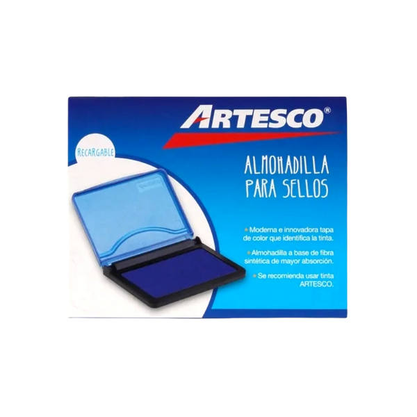 Almohadilla para sellos azul Artesco