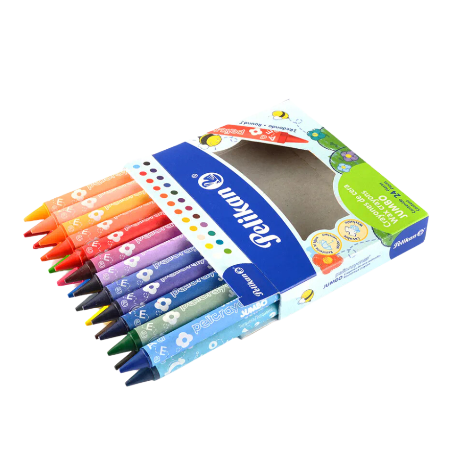 Crayolas jumbo Pelikan x24 uni. Colores surtidos