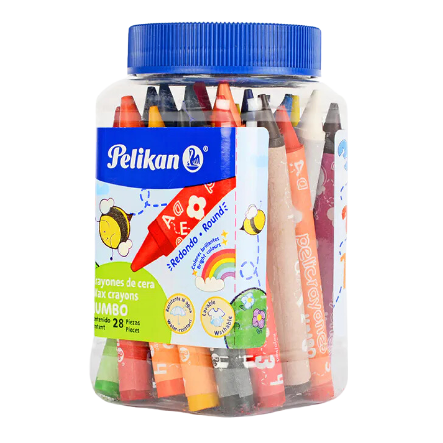 Pote de crayolas jumbo Pelikan