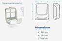 Dispensador wiki de toallas intercaladas color blanco