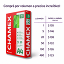 Resma de papel para impresion Chamex  A4 75 g 500 hojas