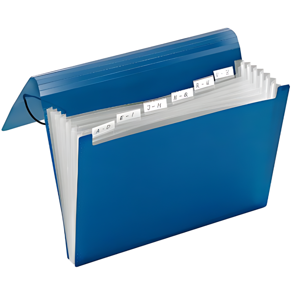 Carpetas con 13 separaciones tipo acordeón A4