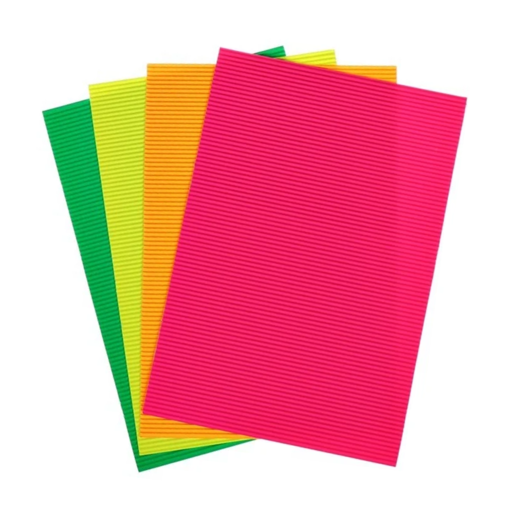 Cartones microcorrugados fluo x lámina de 50 x 70 cm.