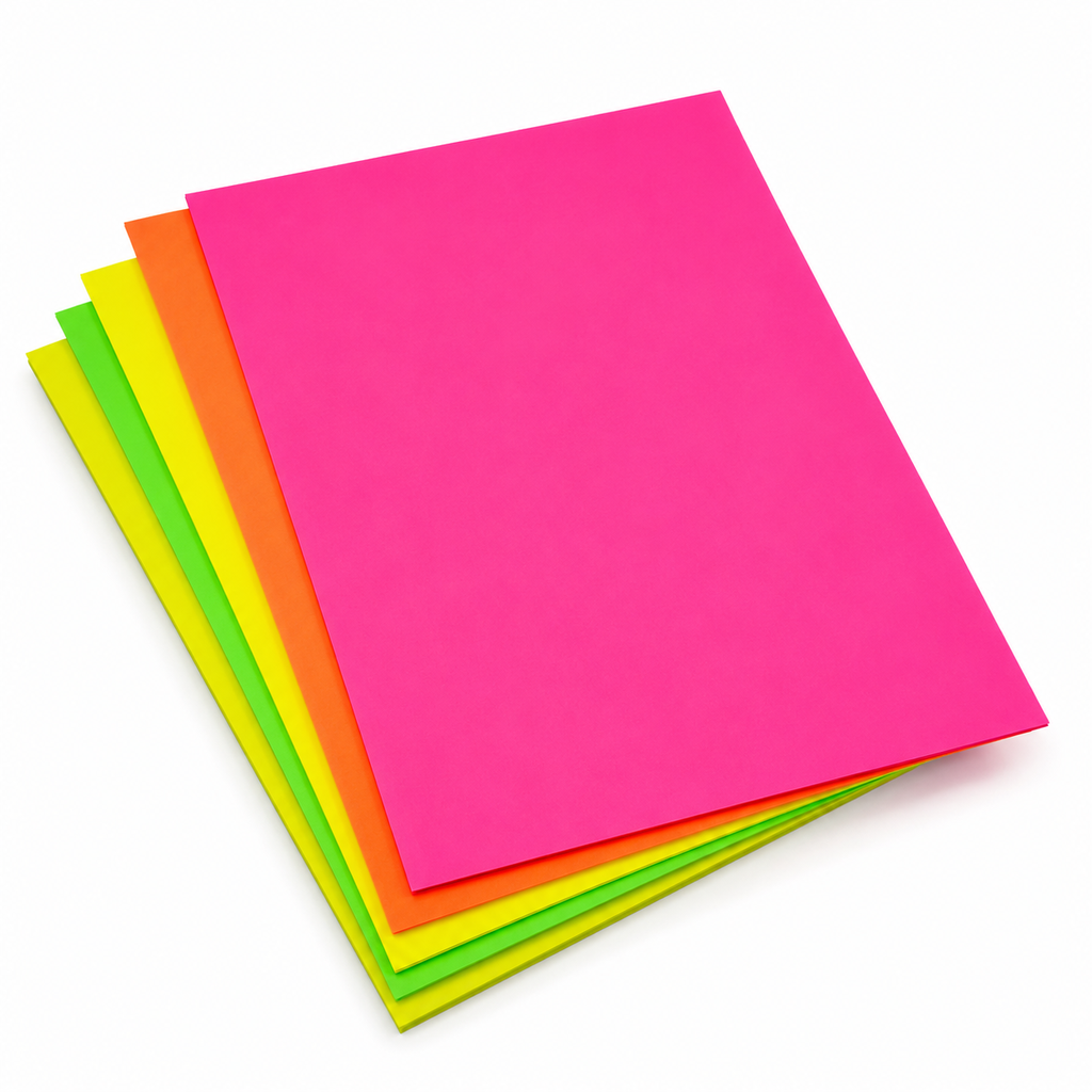 Cartulinas fluorescentes hoja