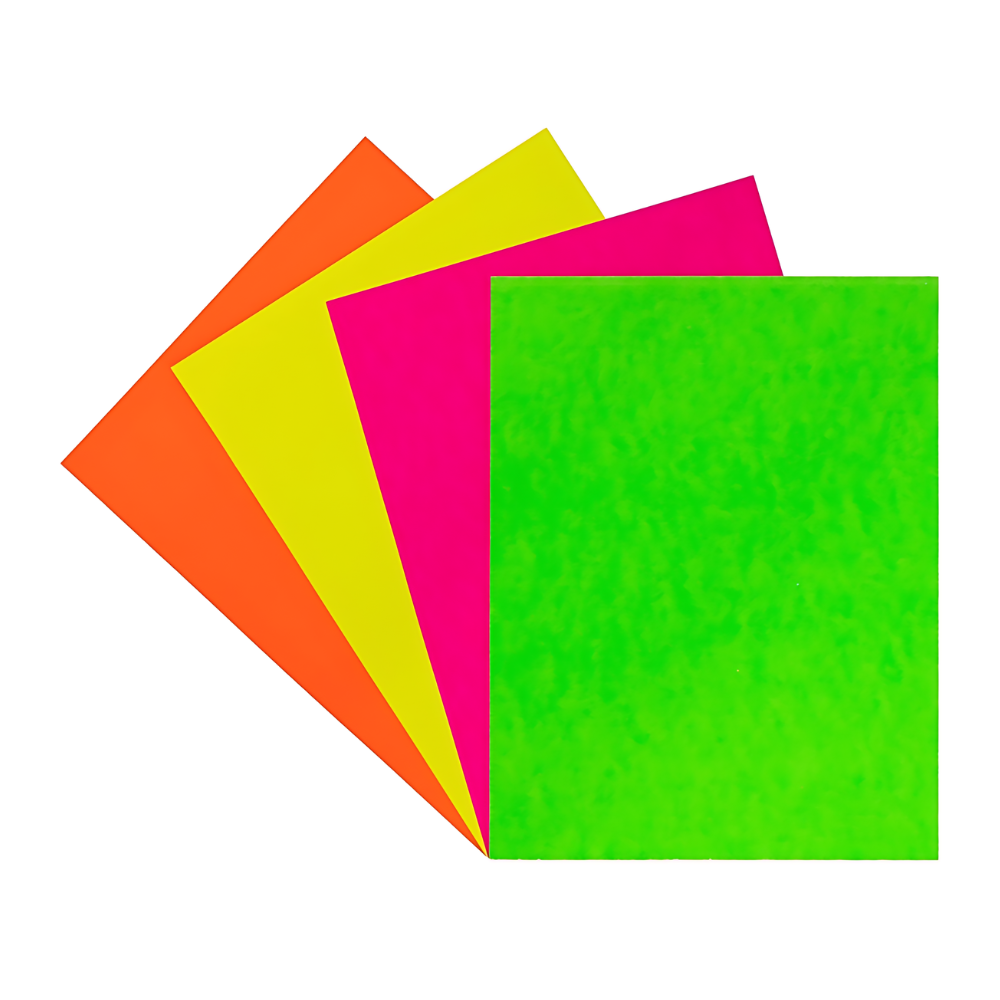 Cartulinas fluorescentes x unidad