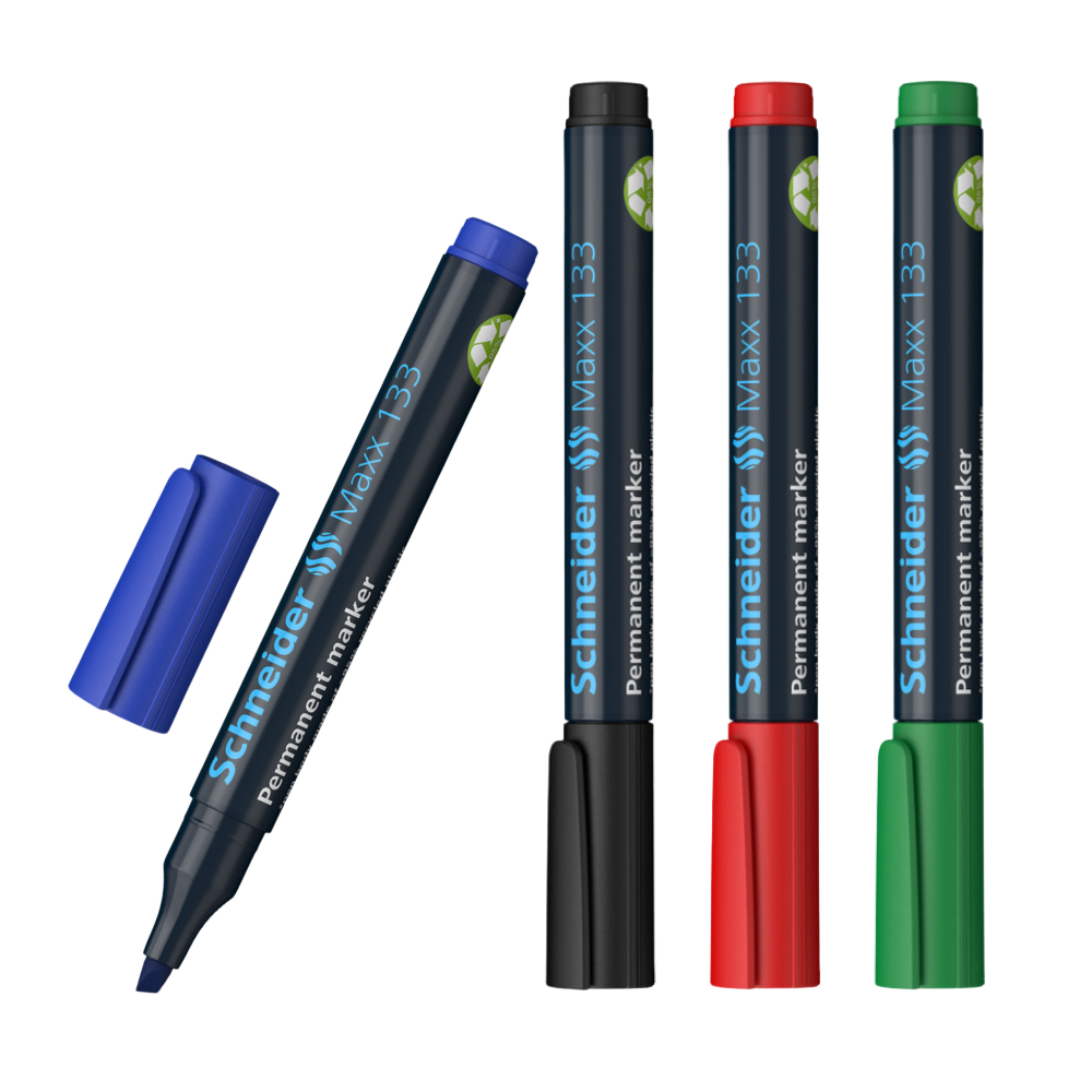 Marcador permanente schneider maxx 133 punta biselada