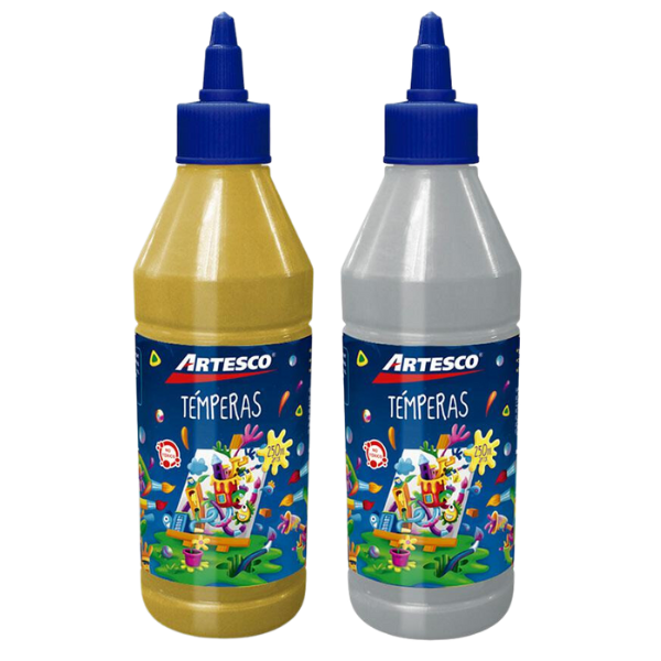 Témpera metalizada Artesco 250 ml