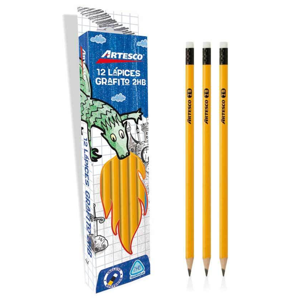 Lápices de escritura Artesco gafiplus color amarillo