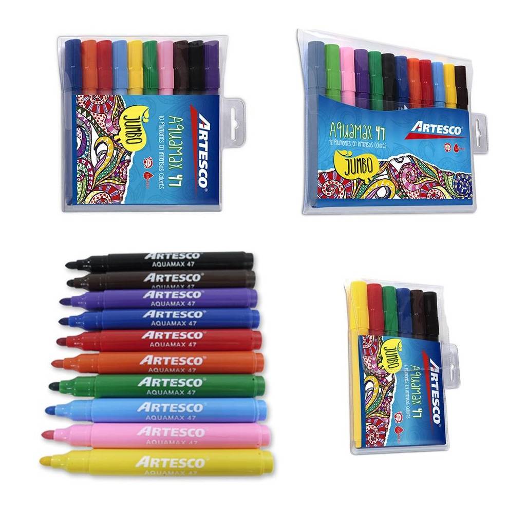 Artesco marcadores escolares gruesos