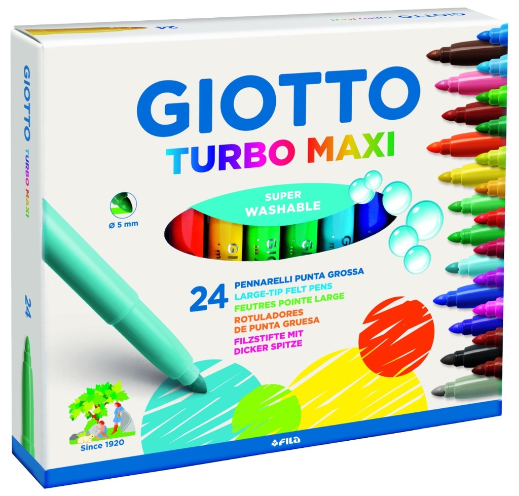 Marcadores escolares gruesos Giotto Turbo