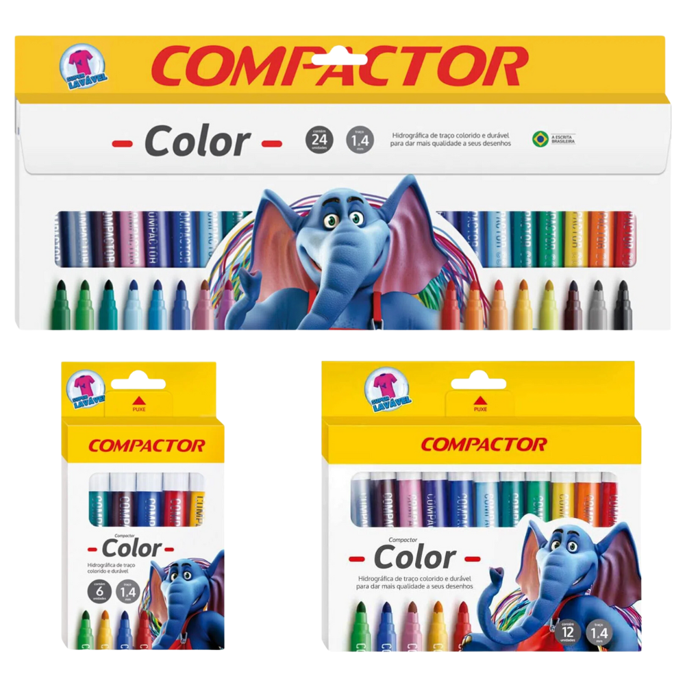 Marcadores escolares gruesos Compactor