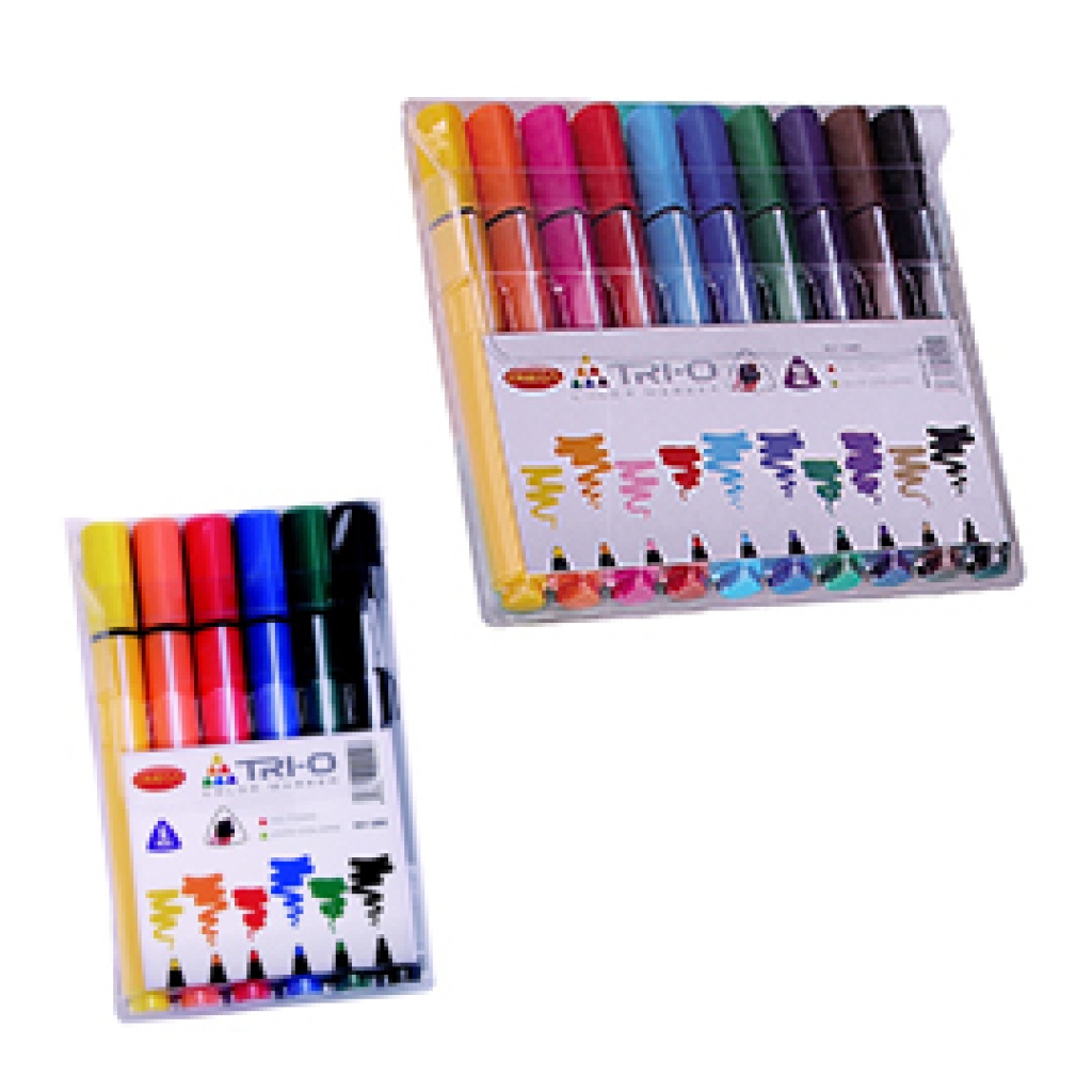 Marcadores escolares Omega Trio grueso