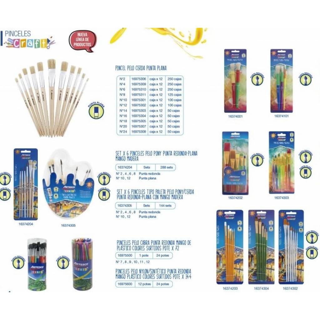Pinceles set Artesco