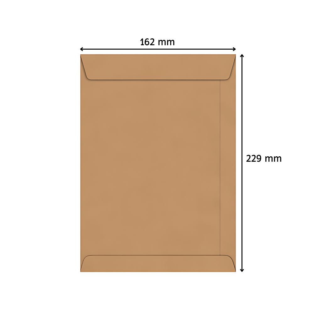 Sobres bolsa manila kraft (16x23 Cm.) Paq. x 50 sobres