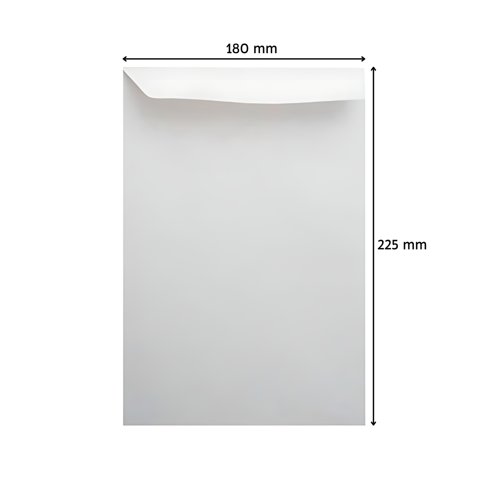 Sobres bolsa blanco (18x25 Cm.) Paq. x 50 sobres