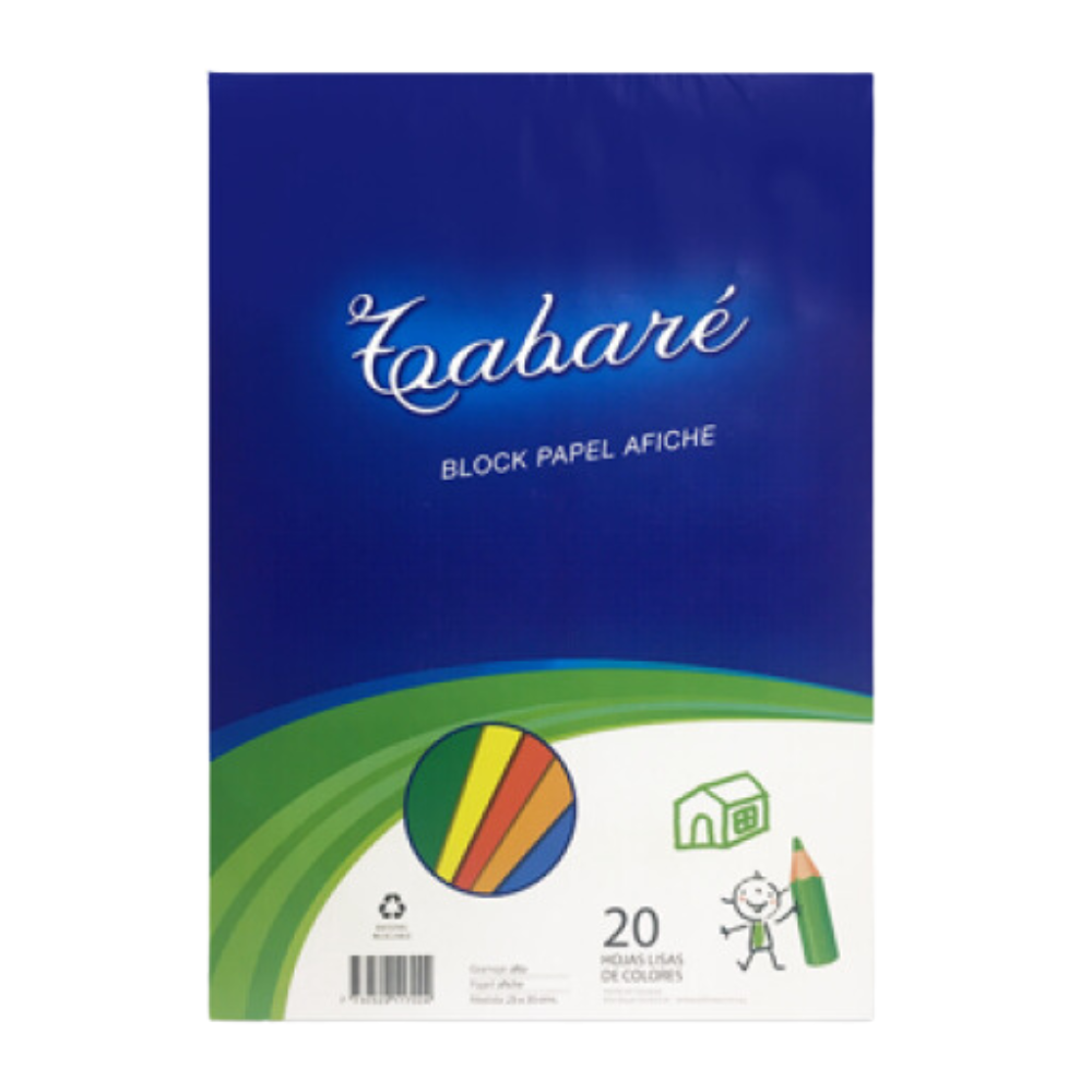 Block de papel afiche tabaré 1/8 w 20 hojas