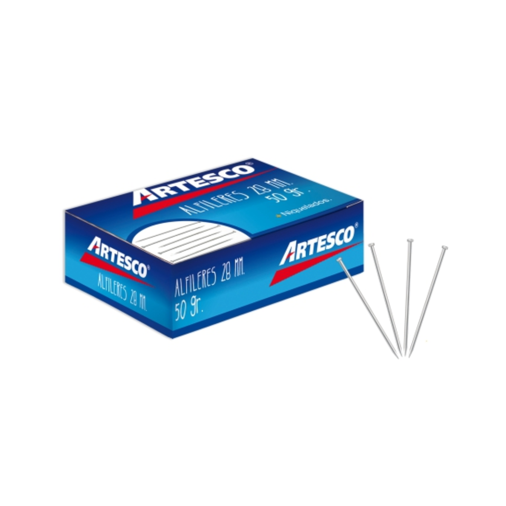 Alfileres Artesco 28 mm caja de 50 g