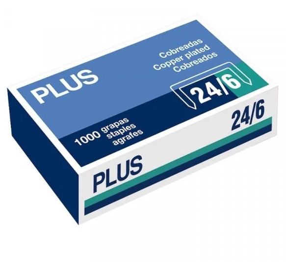 Broches cobreados para grampadora 24/6