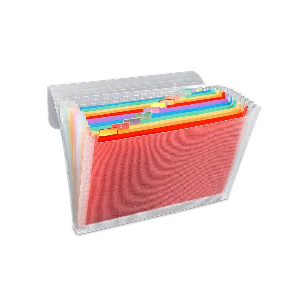 Carpeta acordeón Artesco multicolor con 13 separaciones