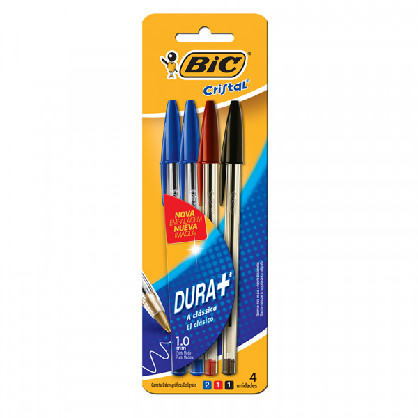 Bolígrafo Bic cristal blister x 4