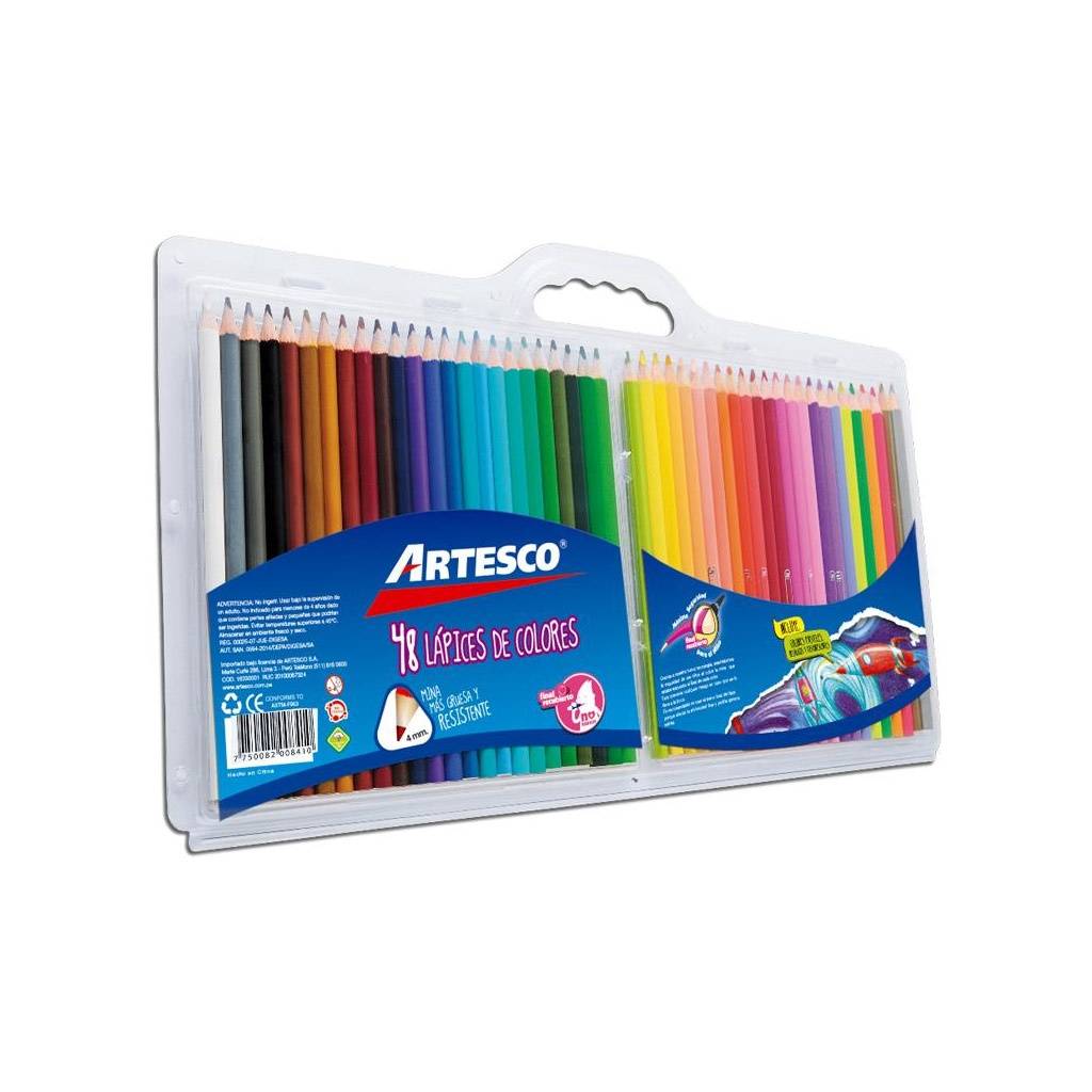 Lápices de Color Artesco triangulares x 48