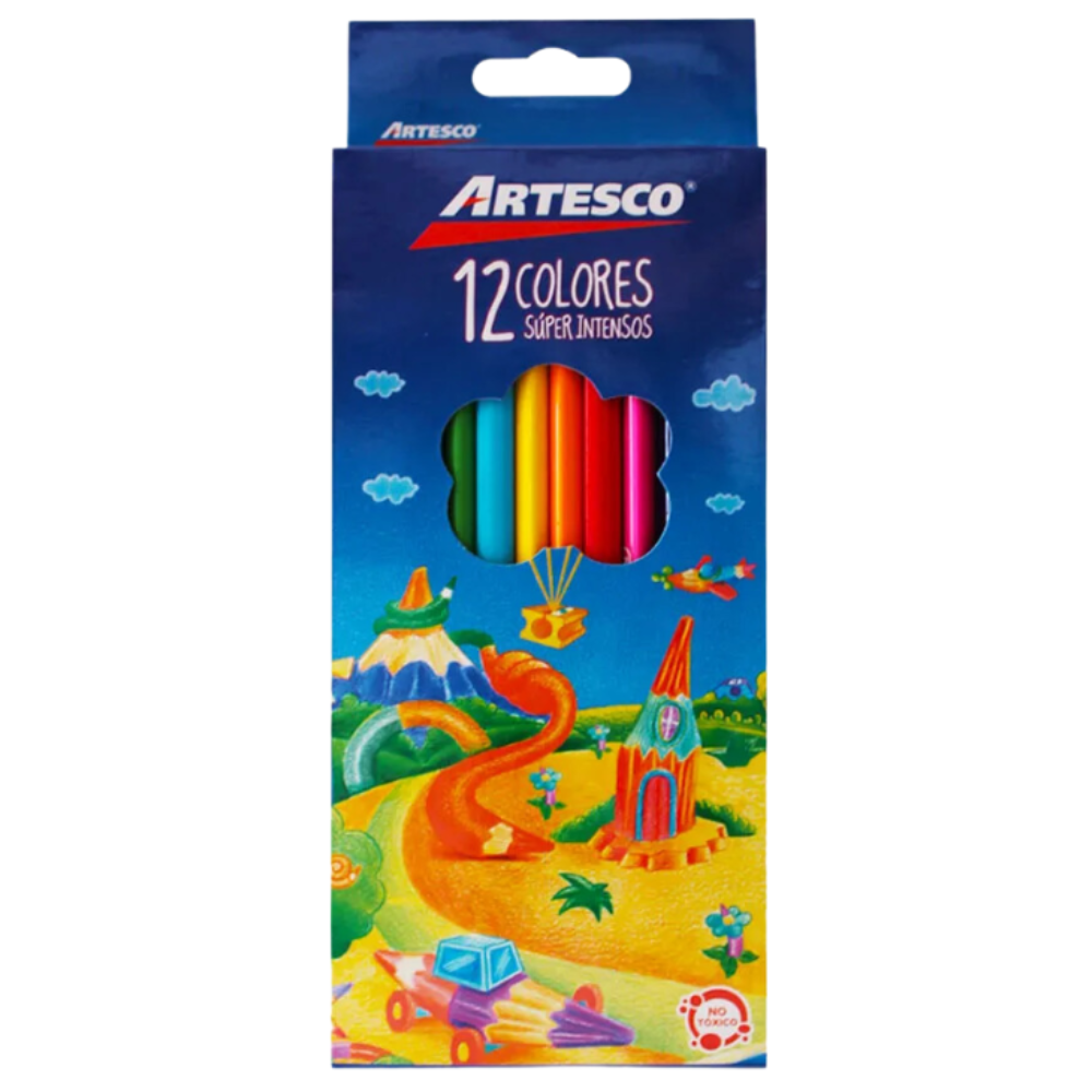 Lápices de colores Artesco Colorplus x 12 + sacapunta