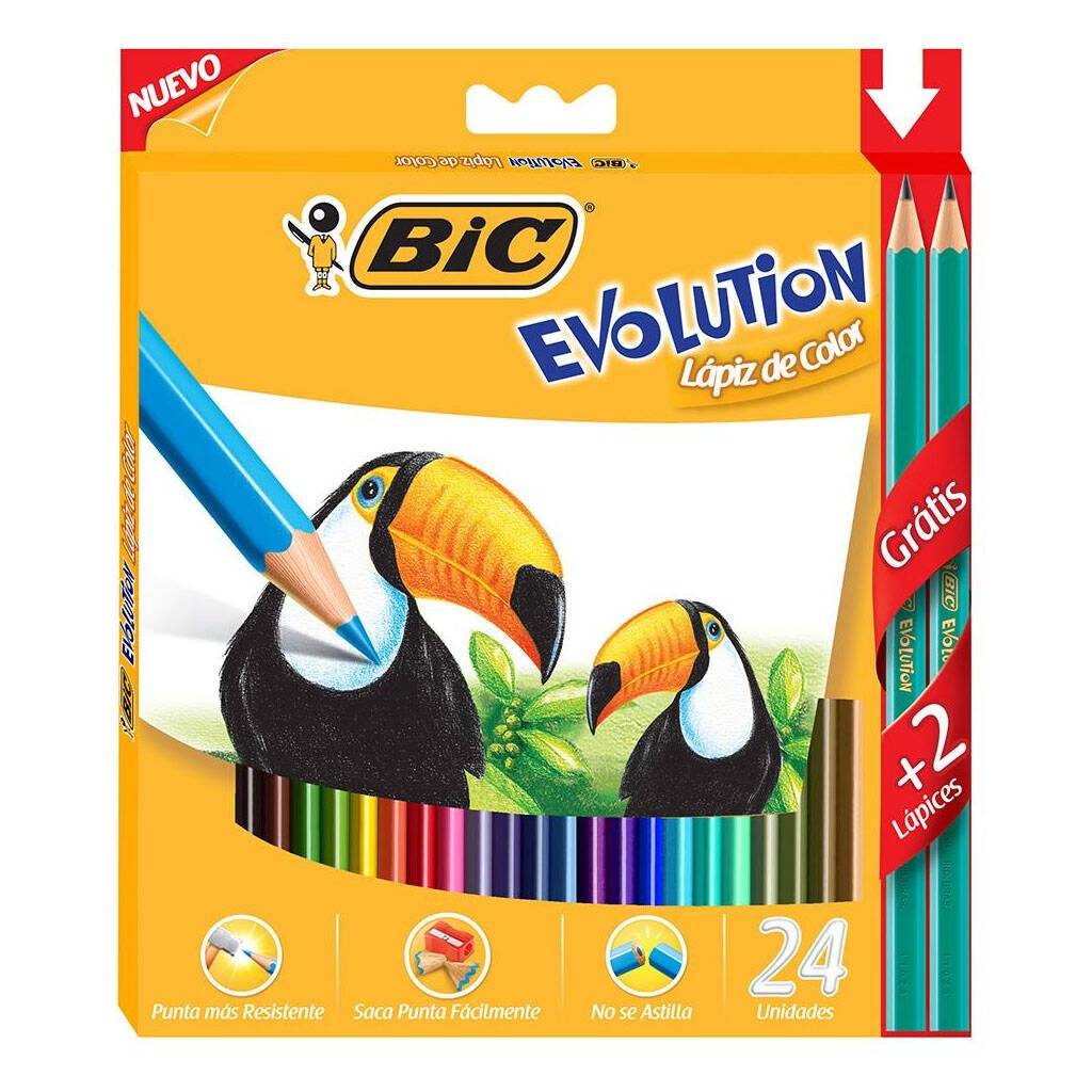 Lápices de colores Bic Evolution x25