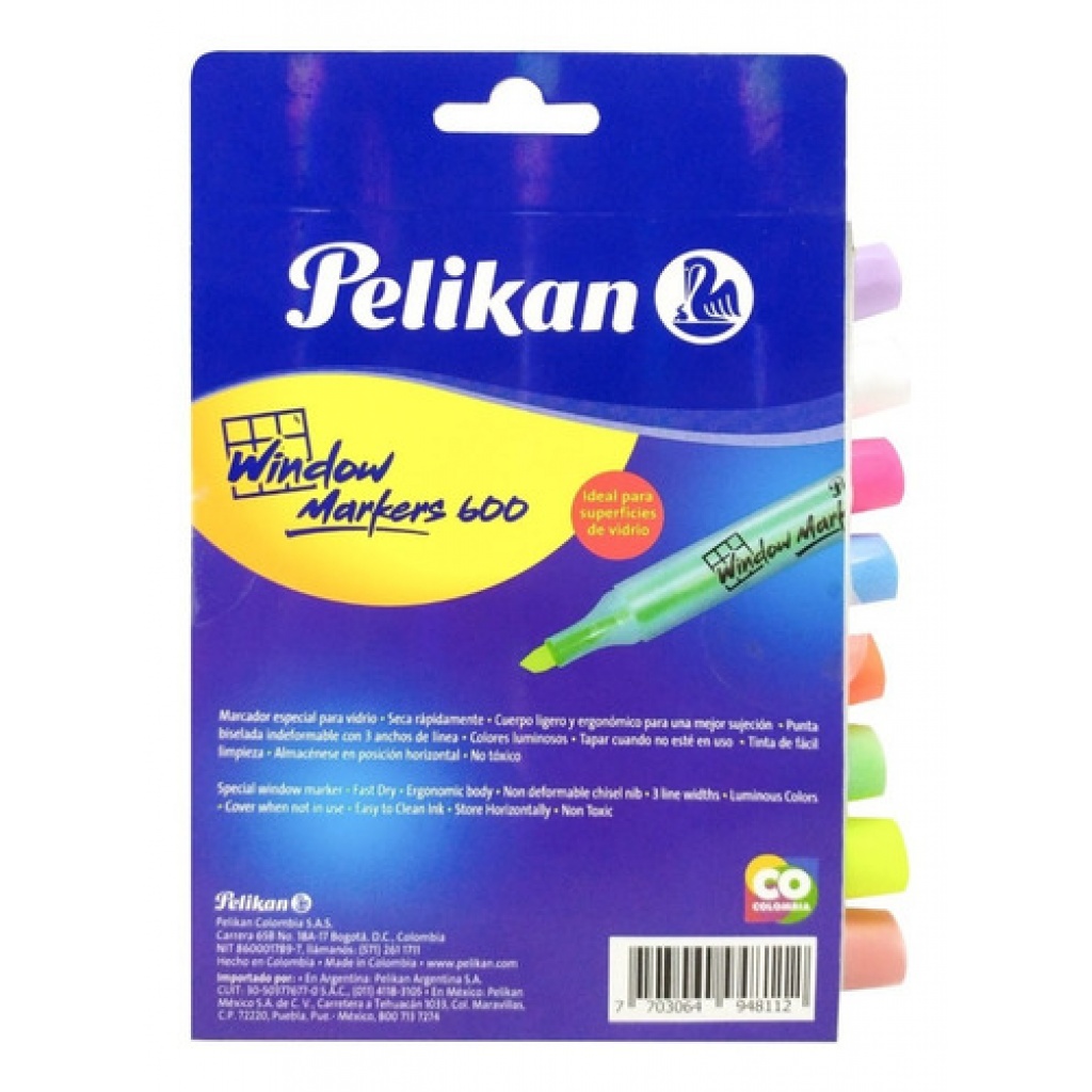 Marcadores pelikan ventana estuche x 8