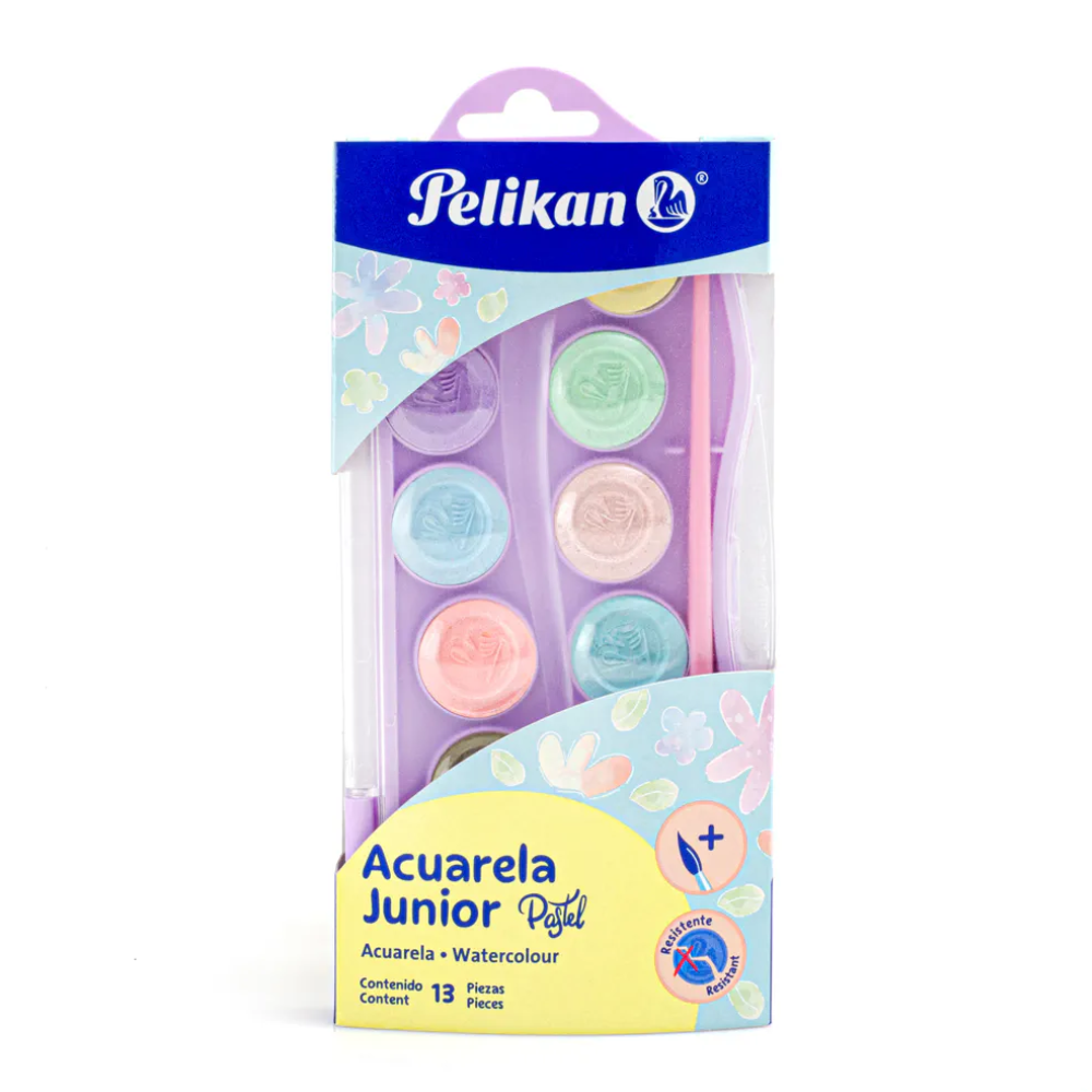 Acuarela Pelikan junior pastel x 12 colores