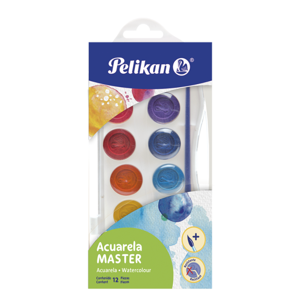 Acuarela Pelikan master caja x 12 colores
