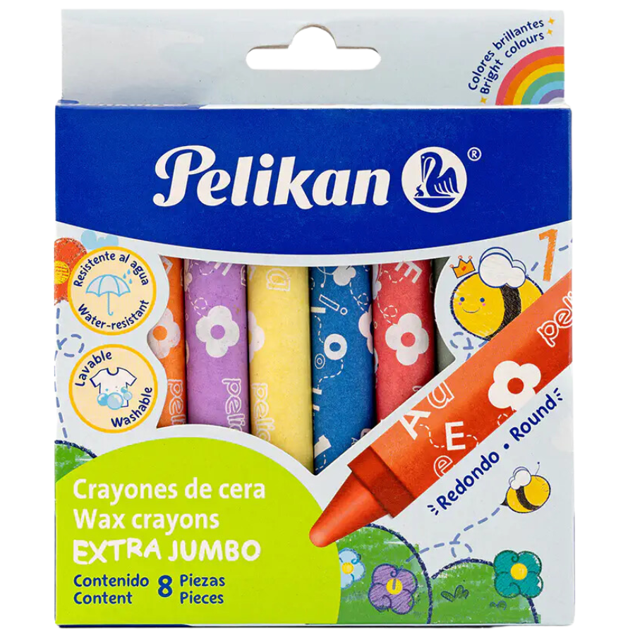 Crayolas extra jumbo Pelikan x 8 unidades