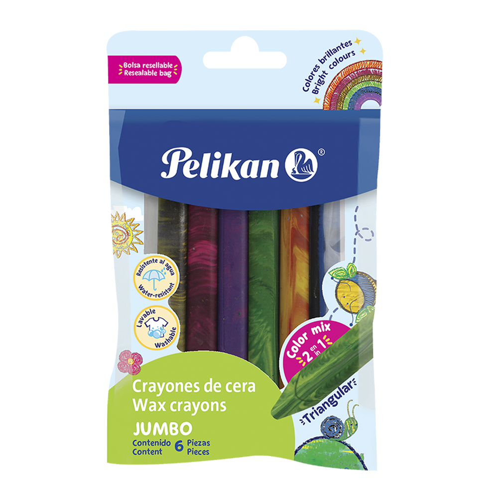 Pelicrayones triangulares Pelikan x 6