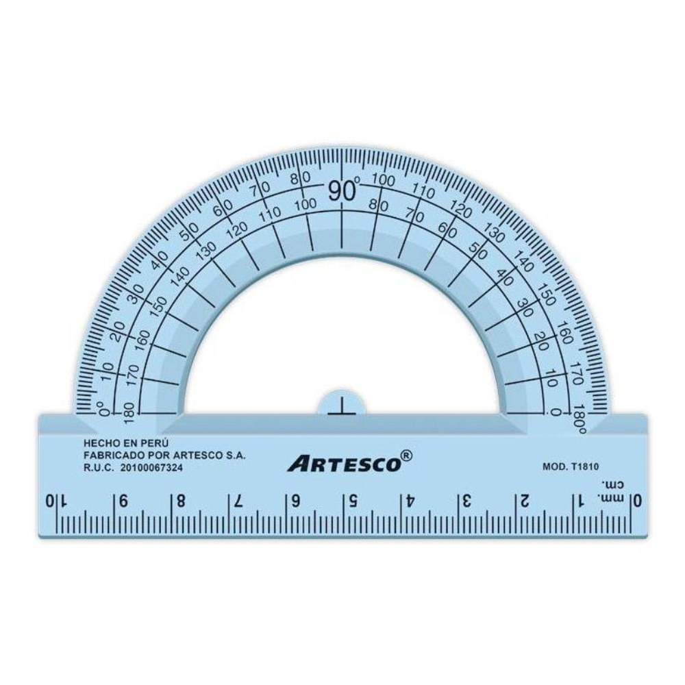 Semicírculo 180º Artesco 10 Cm.