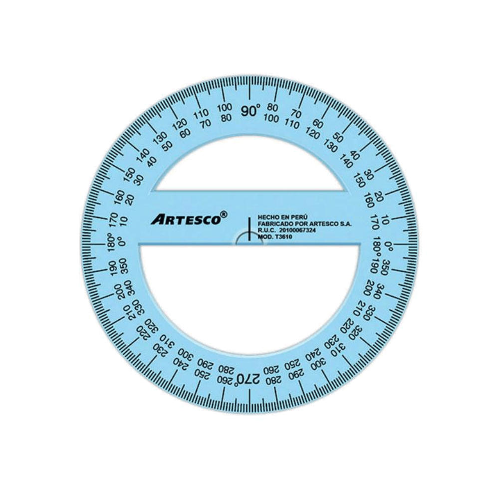 Semicírculo 360° Artesco 10 cm.