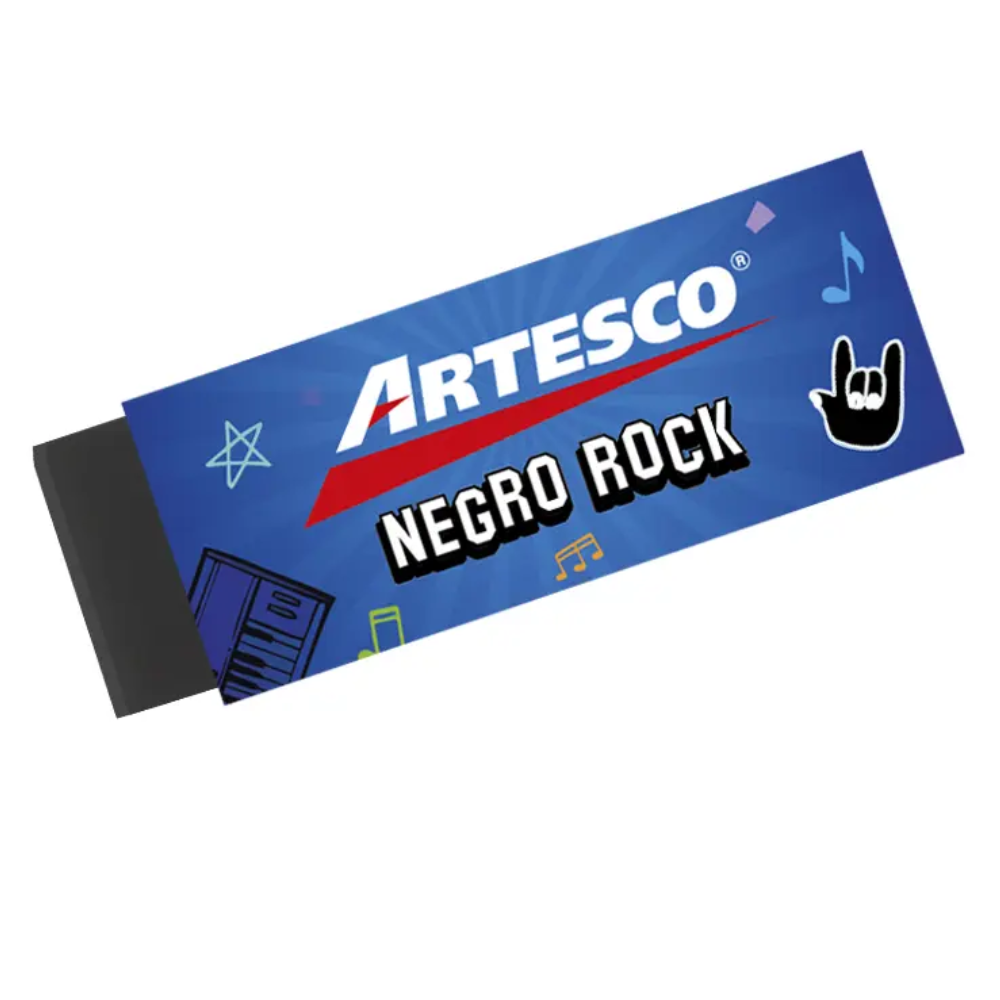 Goma de borrar negra Artesco Rock