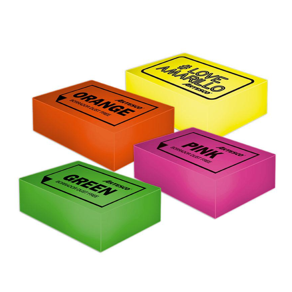 Goma de borrar Artesco neón Dust-free