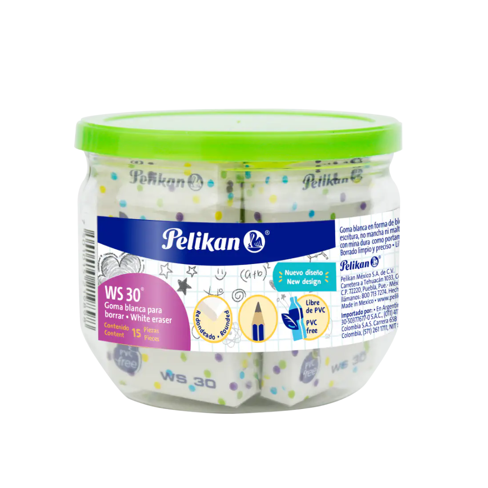 Bote de 15 gomas pelikan ws 30