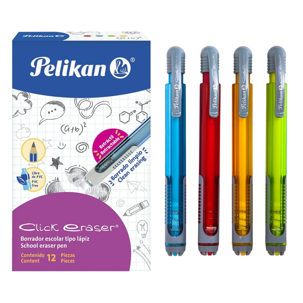 Lápiz de borrar pelikan click escolar
