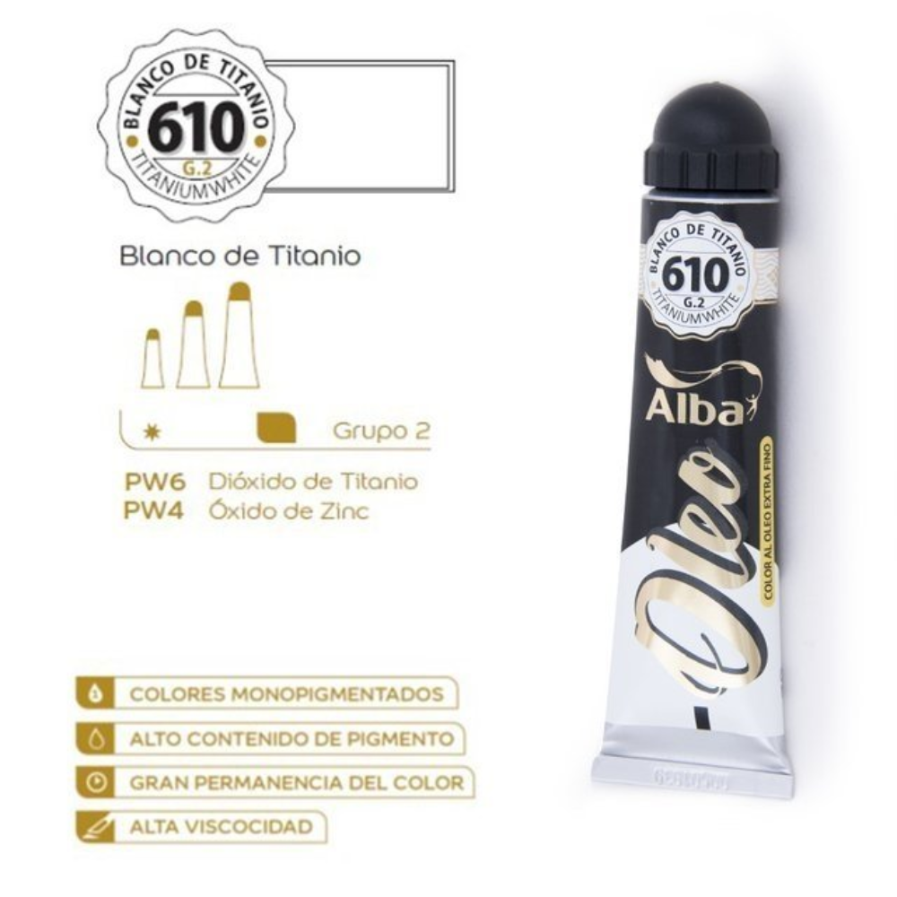 Oleo profesional Alba 60 ml blanco titanio