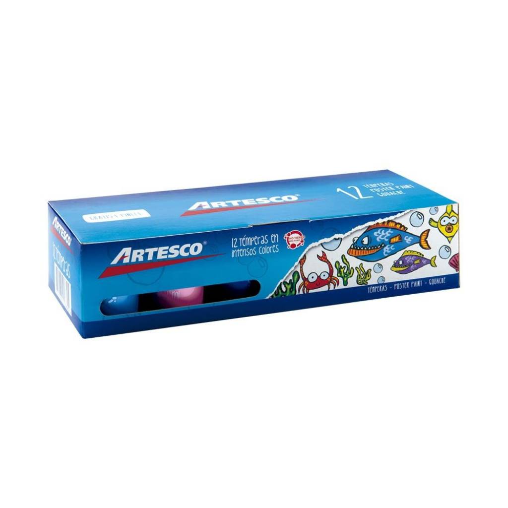 Temperas Artesco Set x 12 + Pincel