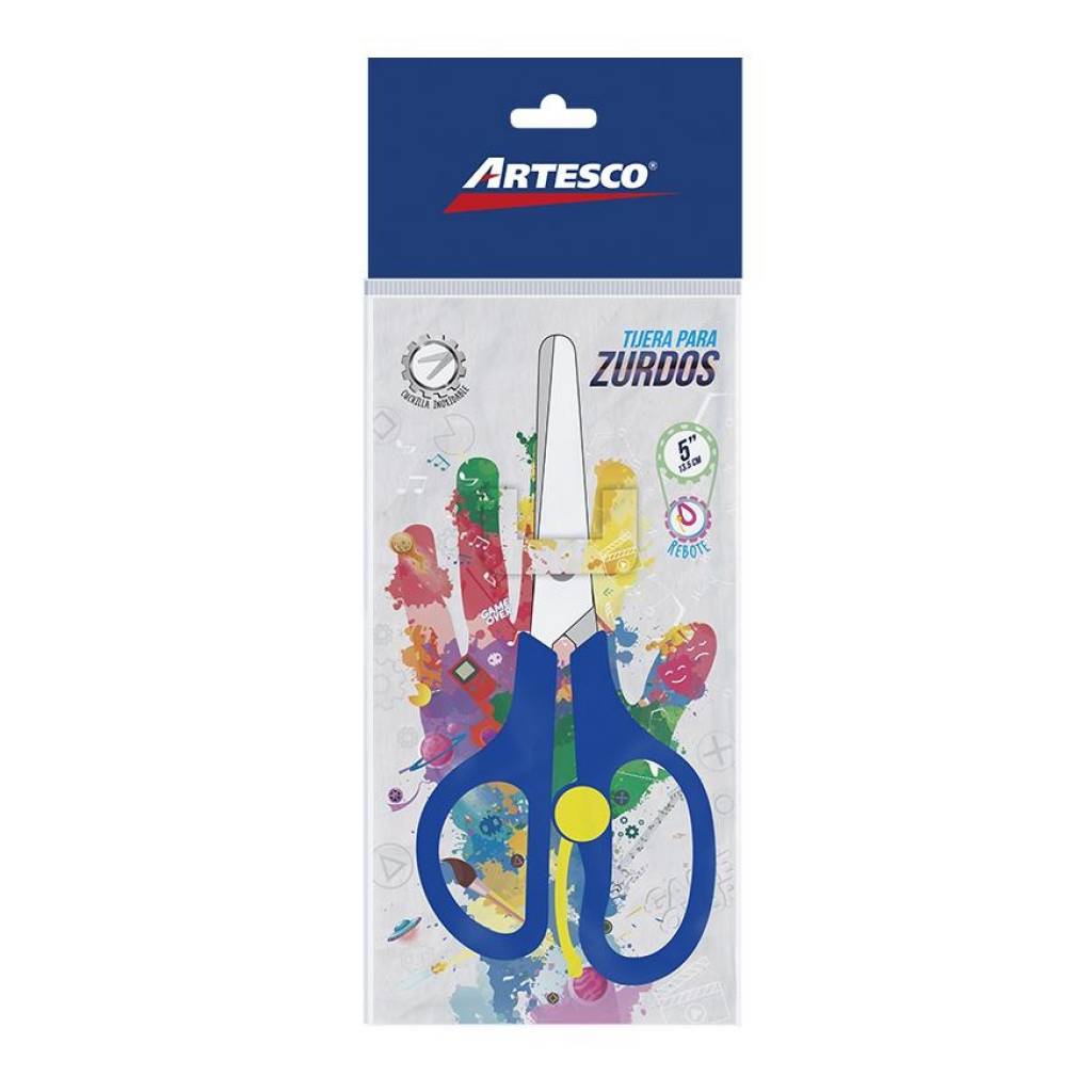 Tijeras artesco para zurdos con rebote