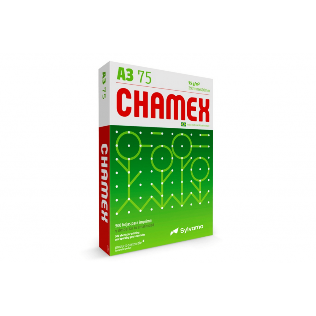 Resma de papel impresion A3 Chamex 75 g x 500 hojas