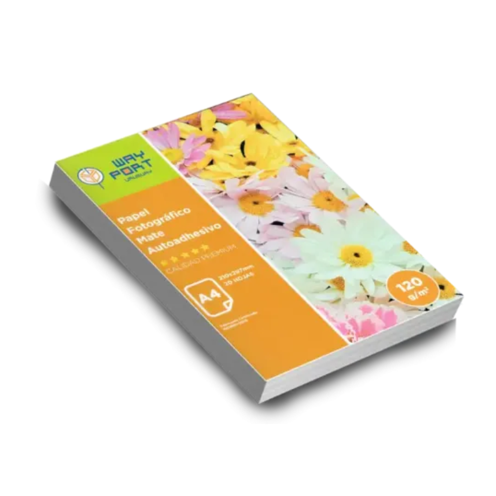 Papel autoadhesivo mate A4 paquete de 20 hojas x 120 g