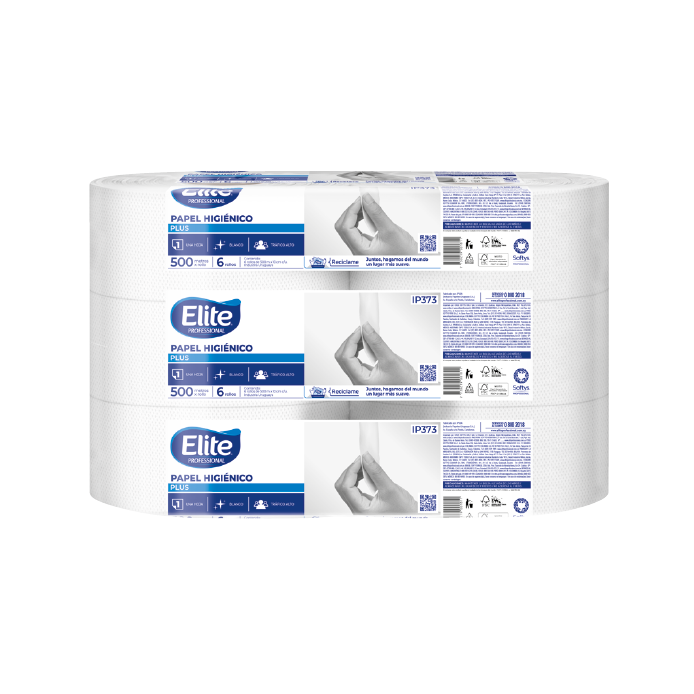 Papel higiénico Elite paquete x 6 rollos de 500 m ip 373