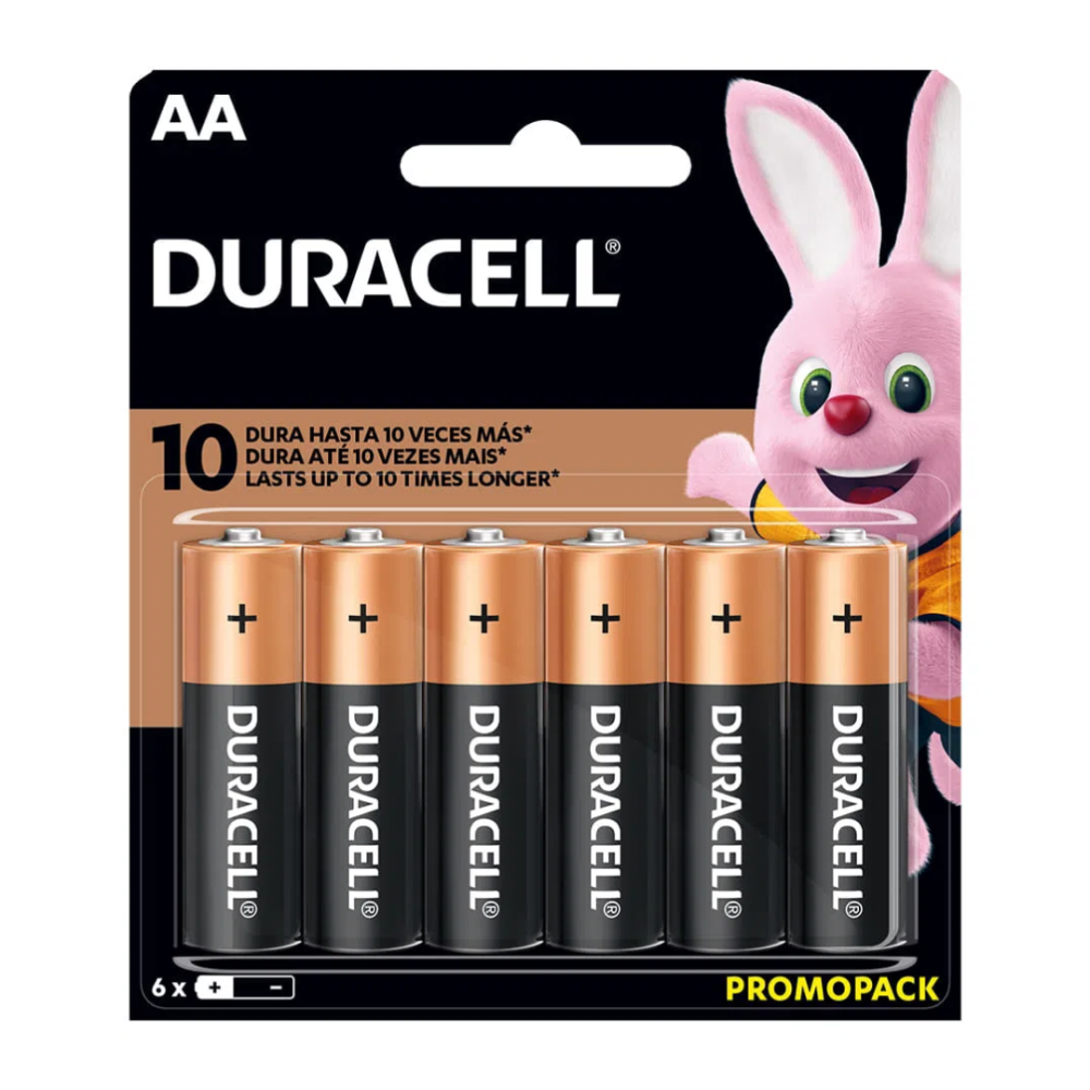 Pilas alcalinas Duracell pack x 6 AA