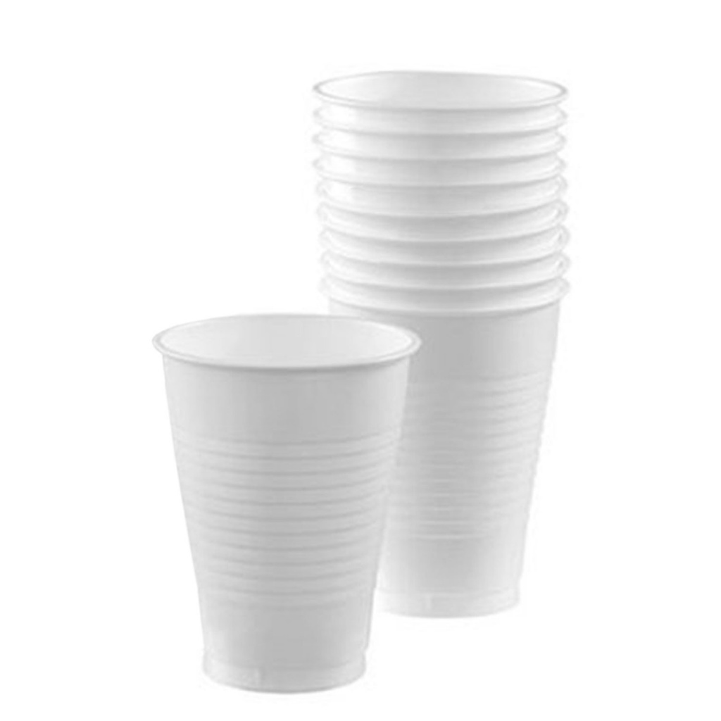 Vasos de plástico de 300 cc - paquete de 100 undidades.