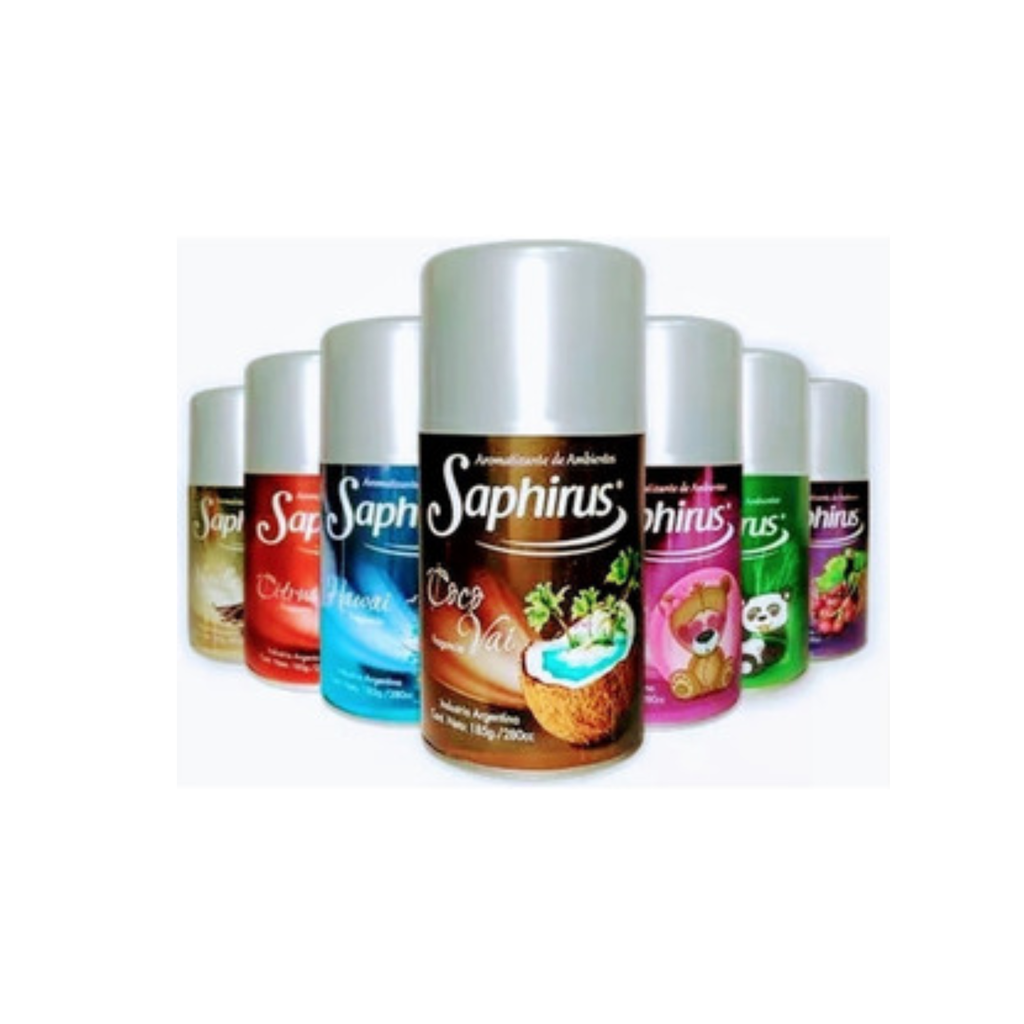 Aromatizador de ambientes Saphirus 280cc fragancia flores blancas