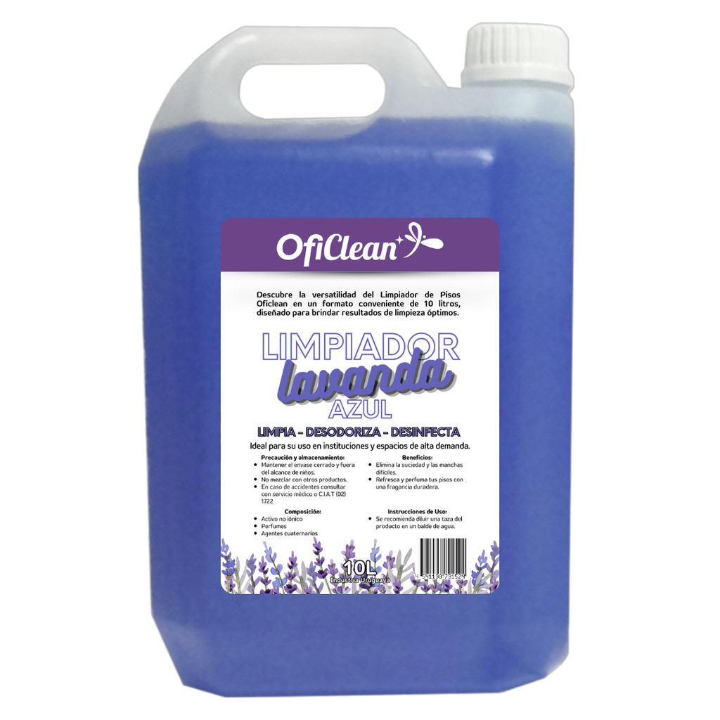Limpiador Oficlean lavanda bidón x 10 L - color azul