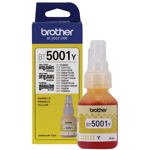 BROTHER BT5001Y AMARILLO BOTELLA T300/T500W