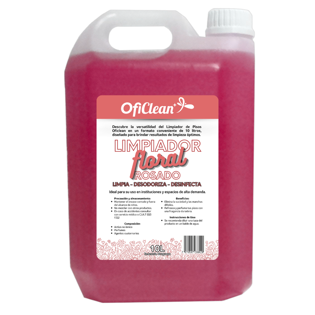 Limpiador Oficlean floral bidón 10 L - color rosa